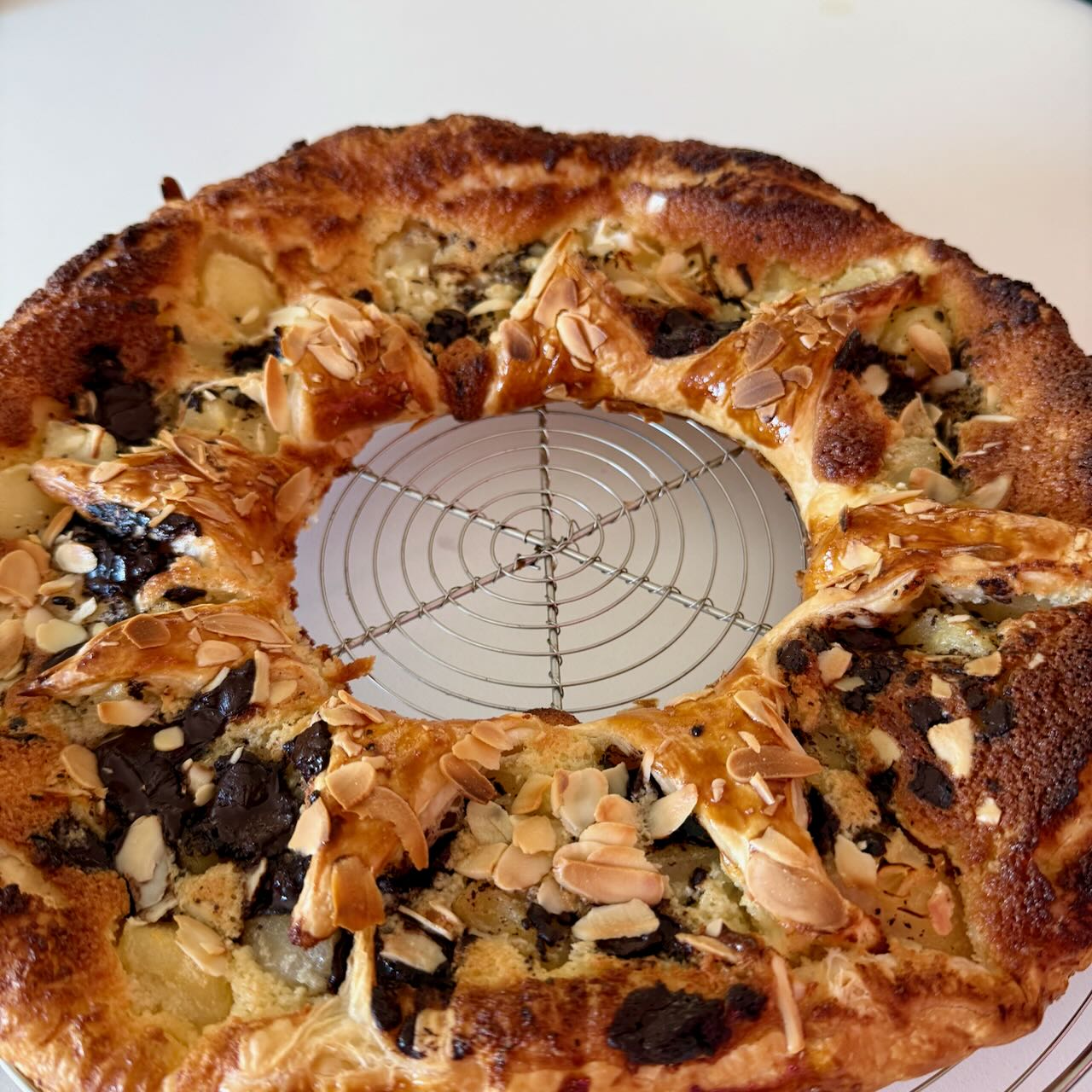 Couronne des rois poire chocolat robot pâtissier KitchenAid