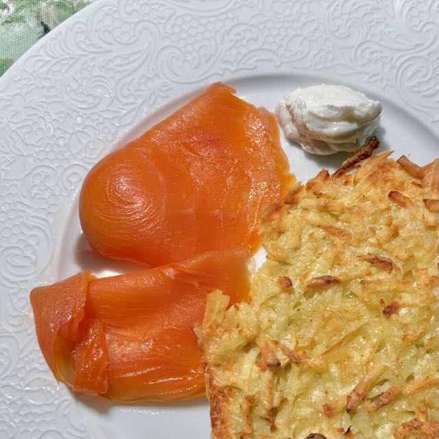 Galette de pomme de terre au saumon fumé Kitchenaid recette robot multifonction